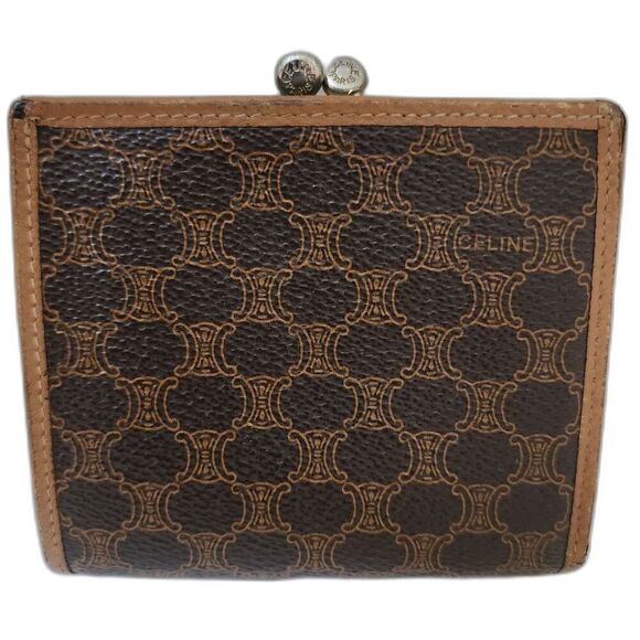 Celine Vintage Macadam Kiss Lock Compact Wallet - Picture 2 of 10